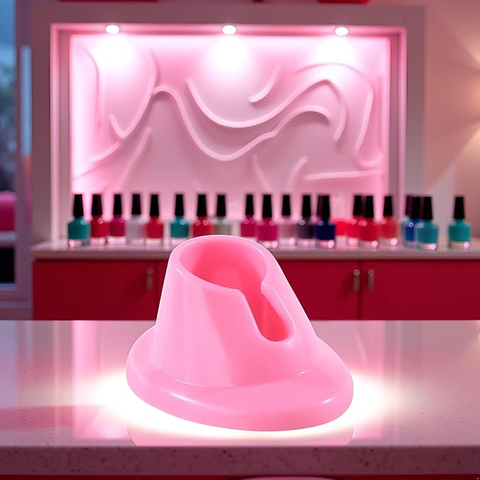 Pink Soft Rubber Nail Polish Bottle Holder Stand Anti-Spill Nail Art Organizer Display Manicure Tools for Nail Art Salon Durable Design Nail Polish, Cosmetic Display Cases, Beauty and Personal Care