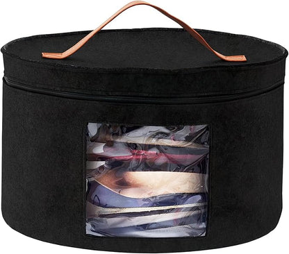 Color You Hat Box, Hat Storage Box 17" Diameter Hat Boxes for Women Men Storage Large Round Hat Travel Case with Dustproof Lid Travel Hat Box Stuffed Animal Toy Clothes Sheet Hat Organizer