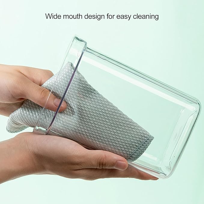 Cereal Storage Box,Large Capacity Airtight Food Storage Containers,Plastic Cereal Storage Containers for Kitchen Organizer Black1300ML