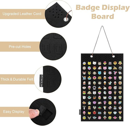 Pin Display - 96 Slots Felt Hanging Brooch Pin Organizer - Enamel Collection Brooch Pins Organizer