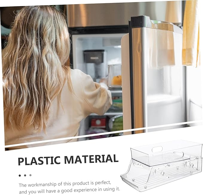 Double Layer Can Dispenser Refrigerator Drink Rack Soda Can Storage Bin