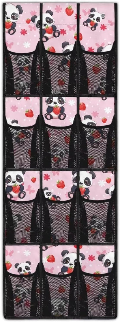 Panda Shoe Organizer Door Hanger,Shoes Hanger Storage Organizer Bag for Bedroom,Hanging Shoe Storage Hanging Bag
