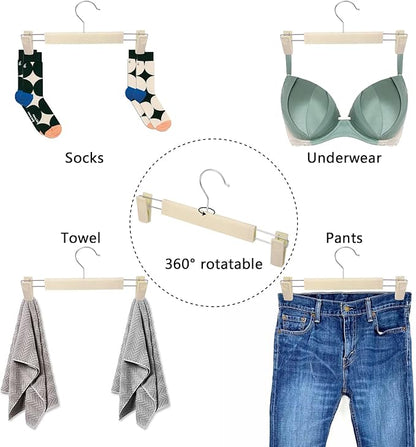 Pants Hangers with Clips Skirt Hangers for Women Plastic Clip Hanger for Pants Clothes Hanger (50pack, Khaki)