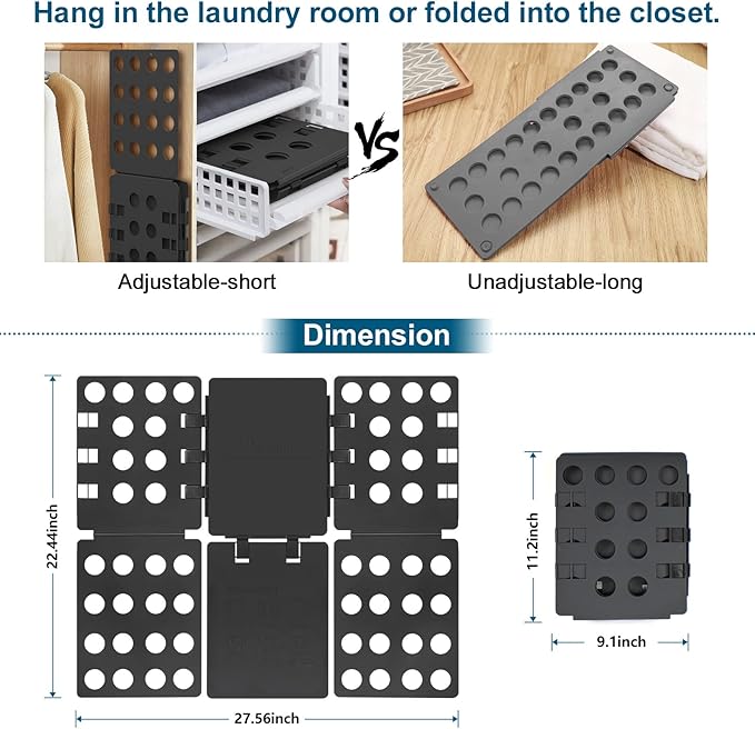 Sealegend V1 Shirt Folding Board for Clothes Adults Shirt Folder Durable Plastic t Shirts Fast Laundry folders, Black