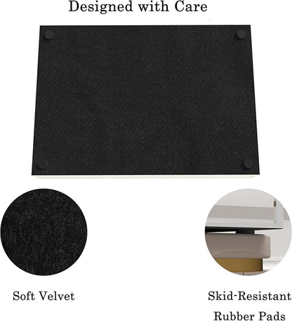 Perfume Vanity Tray With Metal Frame, Gold Bathroom Decorative Tray for Dresser, Jewelry or Home Decoration 2 Pcs (L+S)