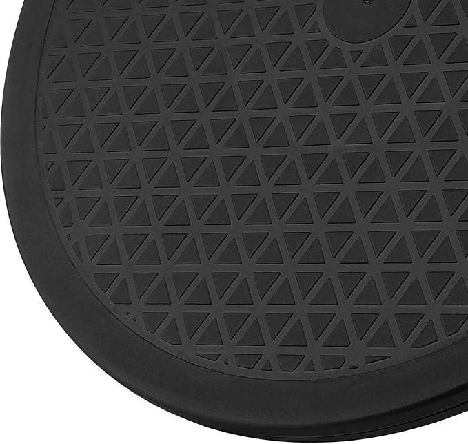 SINJEUN 8 PCS 12 Inch 360° Rotating Swivel, Rotating Swivel Stand Turntable Lazy Susan Monitor Stand for Plants, Models and Handicraft, Black