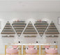 Wall-Mounted Nail Polish Rack, Set of 10 Triangular Black Nail Polish Shelf Lipstick Perfume Cosmetic Display Shelf for Home Spa Nail Salon Shop