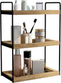 Dorhors 3 Tier Bathroom Counter Organizer,Countertop Bathroom Storage Shelf,Counter Tray and Vanity Organizer (Brown)