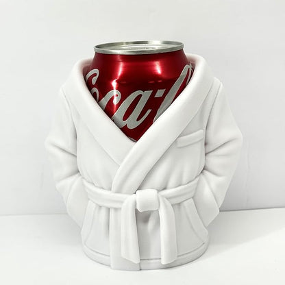 Bathrobe can holder for Beer & Soda, 1pc 4.75" 3D Printed Bath Robe Can Holder, Unique Beer Holder, Spa Day Novelty Gift, Housewarming Present NO CAN or BRUSHES INCLUDED