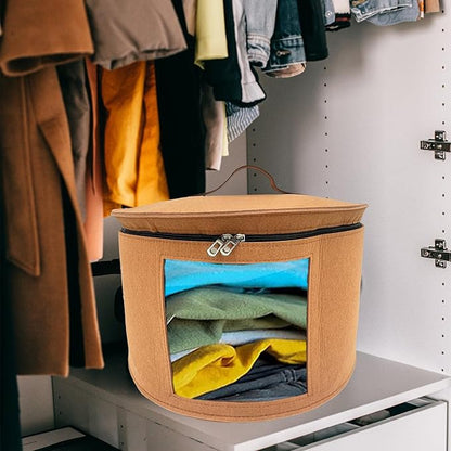 Hat Storage Box,Hat Boxes for Women Storage,Cowboy Hats Holder for Travel,Wide Brims Hat Carrier Case,Stuffed Animal Toy Organizer,Hat Box Closet Organizers and Storage,Hat Boxes for Men
