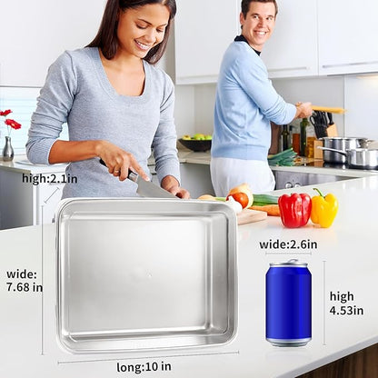 GIUOIDUO stainless steelFood Storage Containers setsstorage box with lidfreezer FrozenKitchen tray with lidOven plateSide dish plate Freezer & Dishwasher Safe