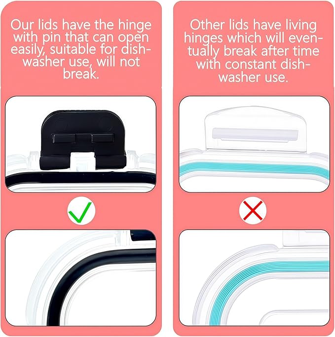 Bariatric Meal Prep Containers, 8 oz Glass Bariatric Portion Control Containers with Two 4 oz Compartments (3 Pack), Reusable Lunch Box Bento Box with Lids, Glass Snack Containers with Lids