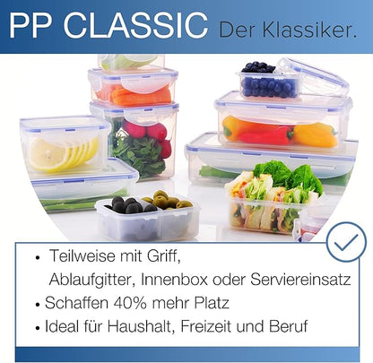LOCK & LOCK Easy Essentials Food Storage lids/Airtight containers, BPA Free, Rectangle-37 oz-for Pasta, Clear