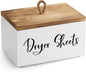 Wood Dryer Sheet Holder - Laundry Sheets Container with Lid - Farmhouse Laundry Room Organization and Storage for Laundry Room Decor and Accessories - Fabric Sheet Dispenser, White