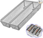 2PCS Drawer Organizer for Kitchen,Utensil Mesh Drawer Organizer with Interlocking Arm for Cosmetic,Flatware,Pen (12 * 3 * 2 Inches,Grey)