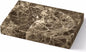 Marble Soap Dish for Shower - Stone Soap Tray Holder, Natural Soap Bar Holder Countertop Caddy, Marble Bathroom Accessories (Emperador Dark)