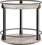 YATINEY Lazy Susan Organizer, Rotating Spice Rack, 2 Tier Spice Turntable Organizer, Industrial Turntable Spice Holder, for Kitchen Countertop and Cabinet, Compact and Versatile, Greige SR22BG