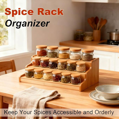 JinDoWin 2 Pack Cabinet Spice Rack Organizers - Enhanced Cabinet Spice Organizer, Practical Spice Rack Organizer for Cabinet and Efficient Cabinet Spice Organizer (2, 13 Inch)