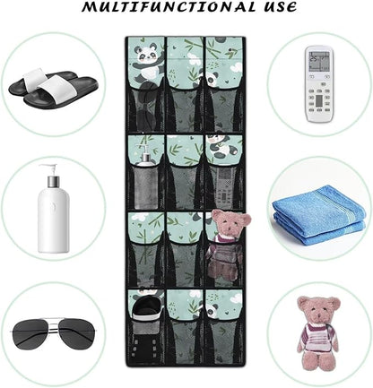 Cute Panda Over The Door Organizer Storage Holder,Door Shoe Rack Organizer for Men Women Kids,Small Item Storage Bag,Nursery Organizers and Storage,Closet Rack for Shoes,Accessories
