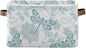 Foldable Storage Baskets, Parsley Dragonfly Storage Bins with Handles, Decorative Cloth Organizer Storage Boxes for Home|Office 15 x 11 x 9.5 in