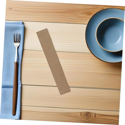 Angoily 200Pcs Disposable Kraft Paper Chopsticks Bags for Utensil Storage Portable Cutlery Holders for Bbq Picnic Travel Home Kitchen and Restaurant Use