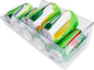 Dependable Industries inc. Essentials Refrigerator Soda Can Organizer for Fridge and Pantry – Clear Plastic Drink Dispenser Bin Holds 9 Standard 12 oz Cans
