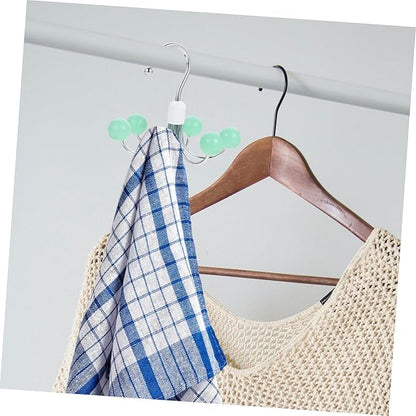 Cabilock 360° Swivel Belt Hanger Closet Organizer - Multi-Functional Rotating Hook for Clothes, Bags, Scarves, and Accessories - Light Green