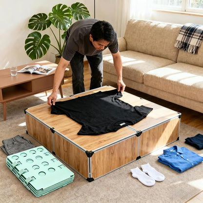 T-Shirt Folder Board for Adults, Shirt Folding Plate with Fast & Convenient Design, Foldable Clothes Organizer for Home Storage, (Cyan)