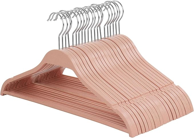 Elama Home 20 Piece Biodegradable Coat Hangers in Pink (ELH-20)
