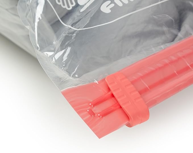 Compactor Set of 2 Space Saving Vacuum Storage Bags, Extra Flat, Size 1 x Medium and 1 x Large, 55 x 90 cm and 80 x 100 cm, Transparent,Aspispace Range, RAN2233