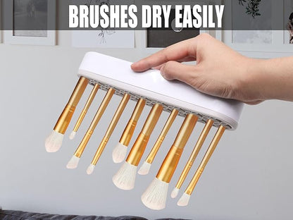1Pcs Silicone Makeup Brush Holder Stand Light Grey Make Up Brush Organizers Makeup Brushes Holder Organizer for Painting Pen Brushes Nail Clippers Drill Pens Ruler Sewing Craft Tools