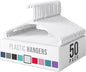 Plastic Hangers 50 Pack White - Clothes Hangers - Makes The Perfect Coat Hanger and General Space Saving Hangers for Closet and New Apartment Essentials - Percheros Ganchos para Colgar Ropa Hangars