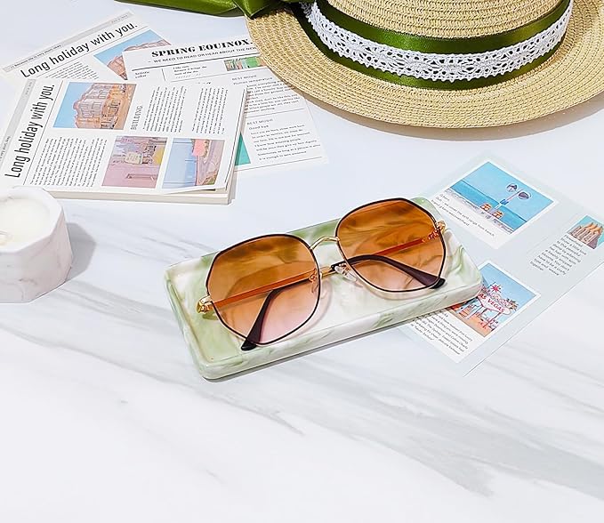 6.4" Porcelain Small Bathroom Tray, Ceramic Countertop and Vanity Tray for Cosmetics, Perfume, Jewelry, Candle - Kitchen Soap Tray for Kitchen Counter (Green)