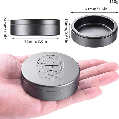 3.0inchBEIJIATE Magnetic Metal Can, Holder, Metal Container, Carved Tin with Magnetic Closure, Aluminum Container, Slim Pouch Can, zyn metal can,zyn container Storage Box Set (Grey)