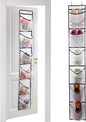 GOMAJI 6 Large Breathable Mesh Pockets, Over The Door Shoe Organizer, Boots Hanging Storage Shoe Rack for Closet, Accessories - - White