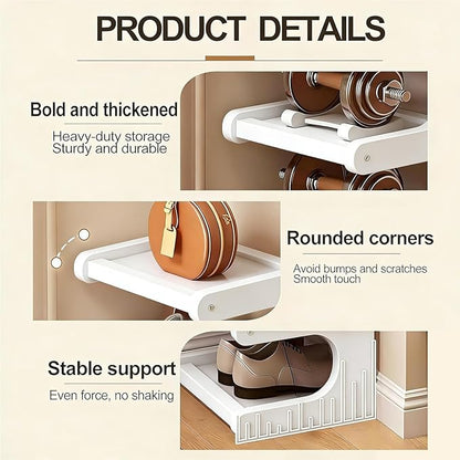 Vertical Shoe Rack 7 Tier, Bamboo Narrow Shoe Rack for Small Spaces, Freestanding Shoe Storage Organizer for Entryway Closet, Space Saving Skinny Shoe Shelf
