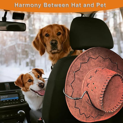 Cowboy Hat Rack Holder for Truck Car Hat Stand for Travel - Keep Hat in Shape, V-Shape Anti-Flip Grip Design for Automotive Roadtrip Hats Organizer for Men Women