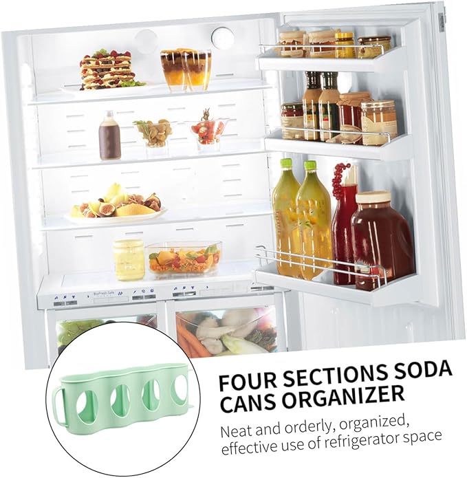 Holibanna 2pcs Hand Pull Beverage Can Organizer Section Plastic Storage Box Can Dispenser for Refrigerator Pantry and Kitchen Countertops Space-saving Design