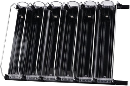 Drink Organizer for Fridge, Drink Dispenser for Fridge Can Holders for Fridge with Automatic Pusher Glide Self Pushing Soda Can Dispenser for Refrigerator Soda Can Organizer (31cm)