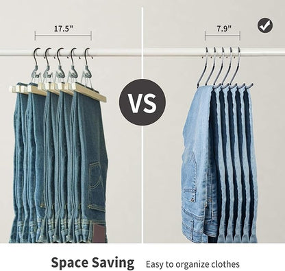 Metal Pants Hanger 20 Pack Open Ended Jeans Hangers Closet Space Saving for Trouser/Blanket/Jeans, Non Slip Hangers Strong Durable