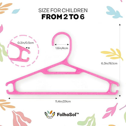 Kids Plastic Hangers (20 Pack, Crimson), 11.4 Inch Colored Translucent Hangers for Baby/Toddler Clothing (Girls and Boys Aged 2 to 6)