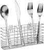 SANNO Silverware Organizer - Cutlery Utensil Holder Stainless Steel Drying Rack Drainer for Kitchen Silverware