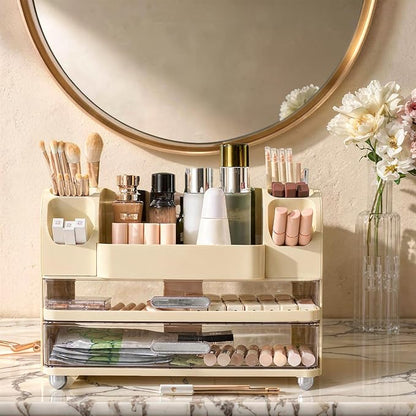 Large Makeup Organizer Countertop with Drawers, Make Up Organizer for Vanity, Makeup Storage Organizer Countertop Makeup Organizers for Skincare, Cream