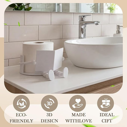 Funny Toilet Paper Holder Stand, Reading Man Toilet Paper Storage for Bathroom Decor, Creative Unique Bathroom Decorating Ideas & Fun Home Decor