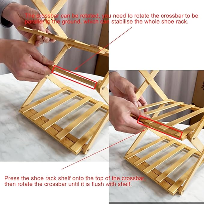Shoe Rack - Foldable Vertical Shoe Rack for Entryway,Durable and Easy to Assemble,Applicable to Home Entrance, Closet and Bedroom (Nature-6 Layers)