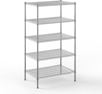 24" Deep x 36" Wide x 64" Height Wire Shelving Kit | 5-Tier | NSF Commercial Storage Rack Unit