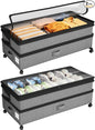 Kitstorack Under Bed Storage with Wheels 2Pack Height-adjustable Under Bed Storage Containers,Under Bed Shoe Storage Organizer with Clear Window&Label, Suitable for Clothes Storage, Gray