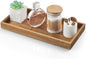ALELION 13" Bathroom Vanity Tray for Counter - Acacia Wood Decorative Tray for Toilet Tank Makeup Perfume Jewelry Catchall Coffee Table - Wooden Kitchen Countertop Organizer for Soap Dispenser
