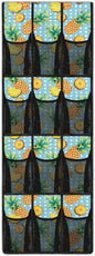 12-Section Over The Door Storage Bag Organizer, Made of Heavy Duty Oxford Cloth, Waterproof Lightweight and Perfect for Home Office or Dorm Use, Pineapple and Dots