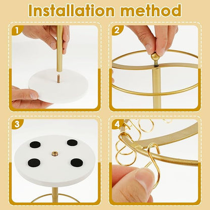 Claw Clip Holder Metal Hair Clip Organiser Space Saving Hair Accessories Display Stand Reusable Large Capacity Claw Clip Storage Rack for Living Room, Shop, Bedroom Vanity Table Beside Table